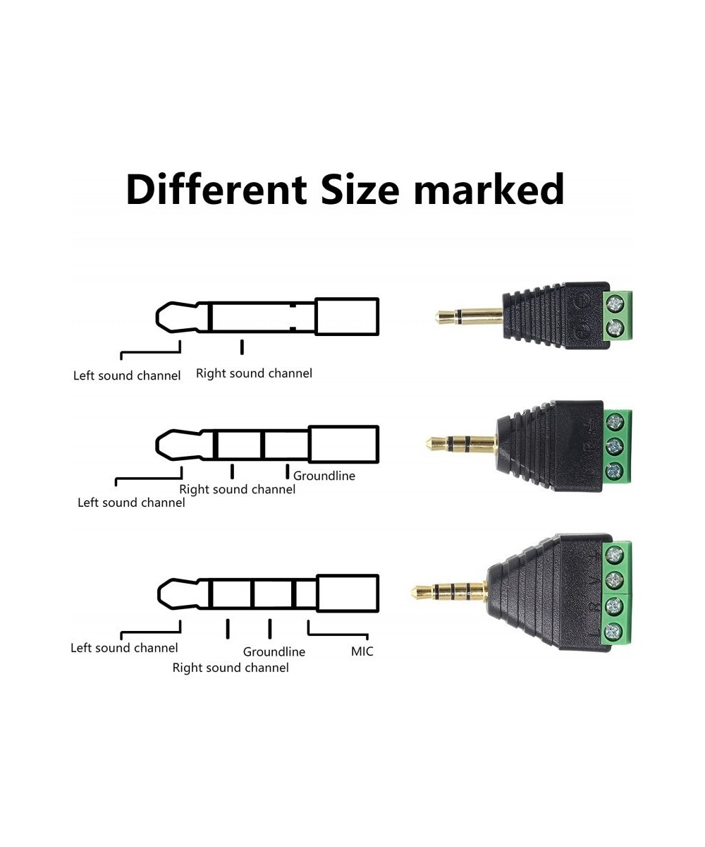 Conector de Audio 3.5mm a Terminal con 4 Tornillos