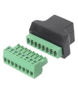 Conector Ethernet RJ45 Cat5/5e con Terminal Tipo Bloque 8 pines