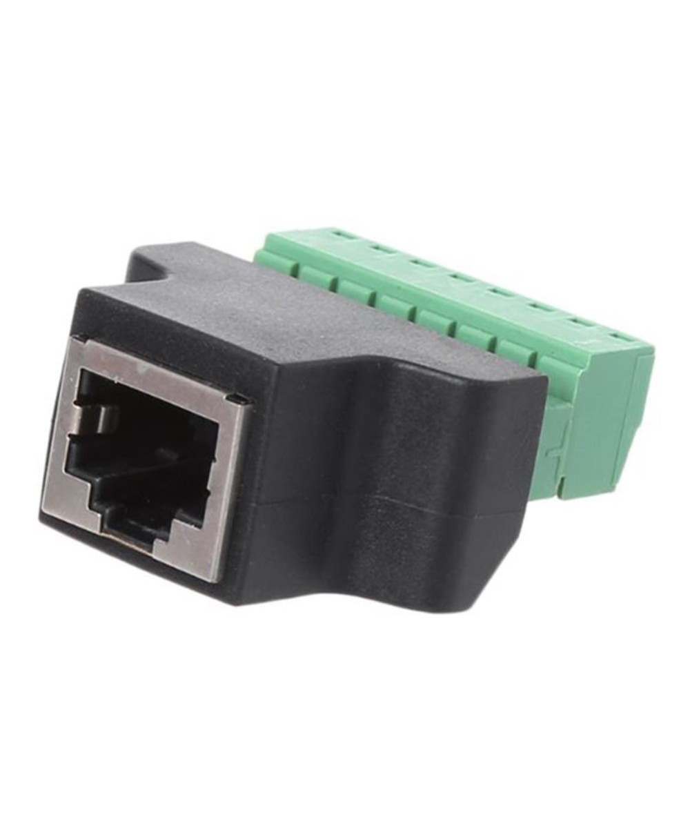 Conector Ethernet RJ45 Cat5/5e con Terminal Tipo Bloque 8 pines