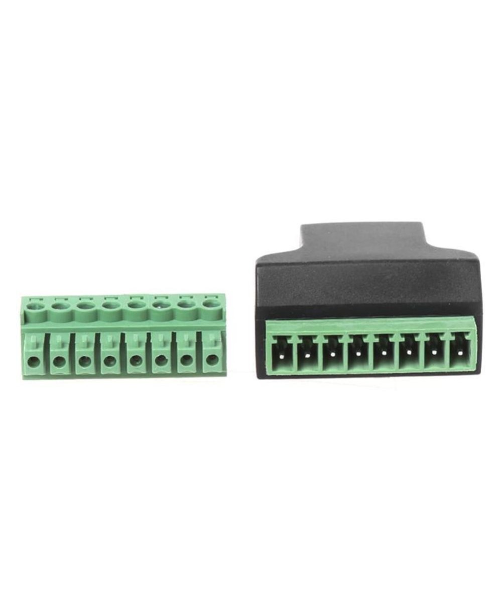Conector Ethernet RJ45 Cat5/5e con Terminal Tipo Bloque 8 pines