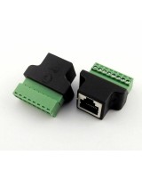 Conector Ethernet RJ45 Cat5/5e con Terminal Tipo Bloque 8 pines