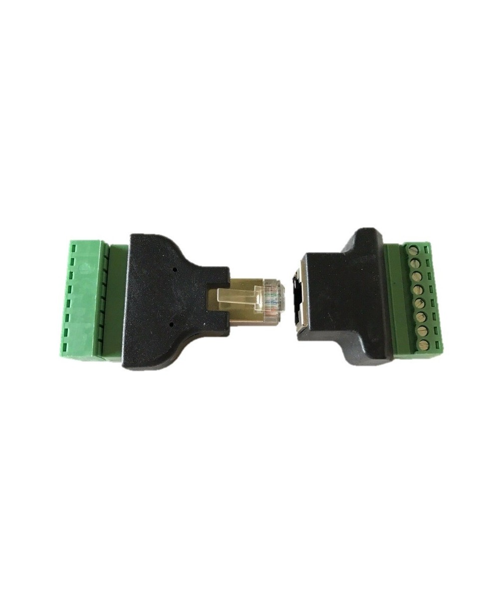 Conector Ethernet RJ45 Cat5/5e con Terminal Tipo Bloque 8 pines