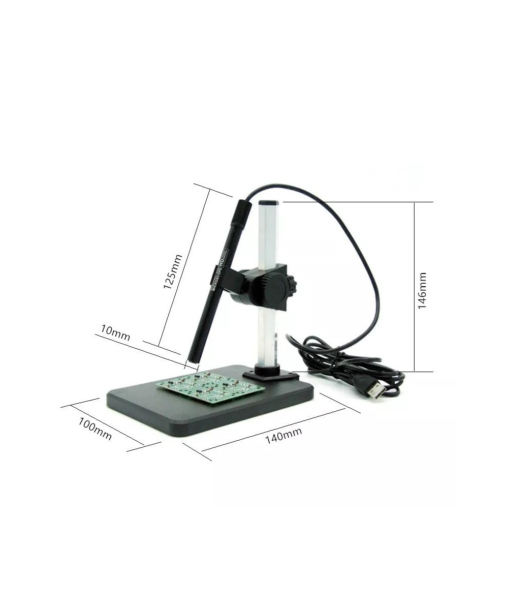 Microscopio Digital USB HD con Brillo Ajustable 1-600X