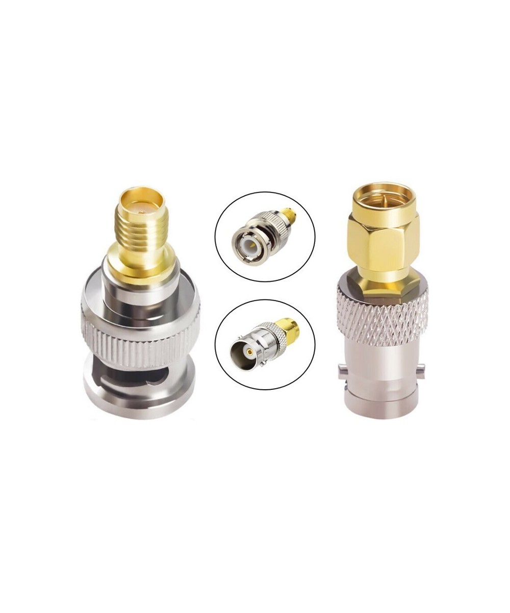 Conectores BNC hembra a SMA macho 2 piezas