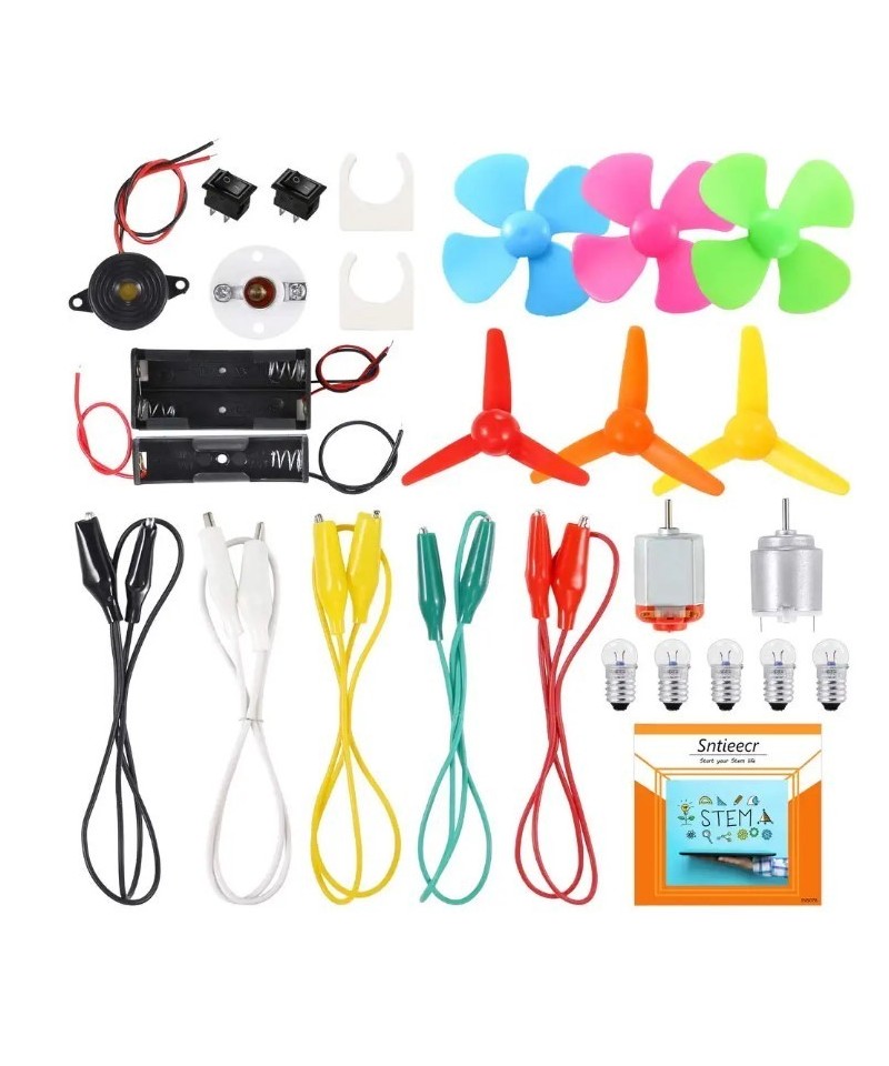 Kit de motor de circuito electrico, experimento cientifico, kit educativo