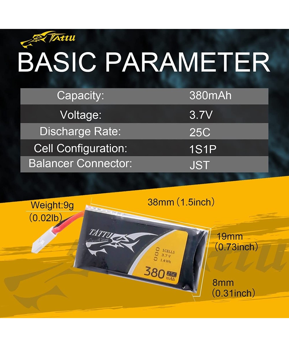 Bateria Recargable tipo LiPo 3.7V 380mAH conector JST 25C