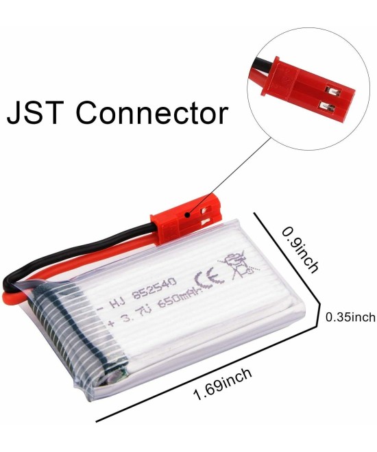 Batería tipo LiPo 3.7V 650mAh para Drone