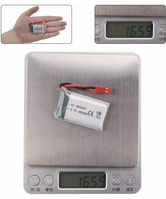 Batería tipo LiPo 3.7V 650mAh para Drone