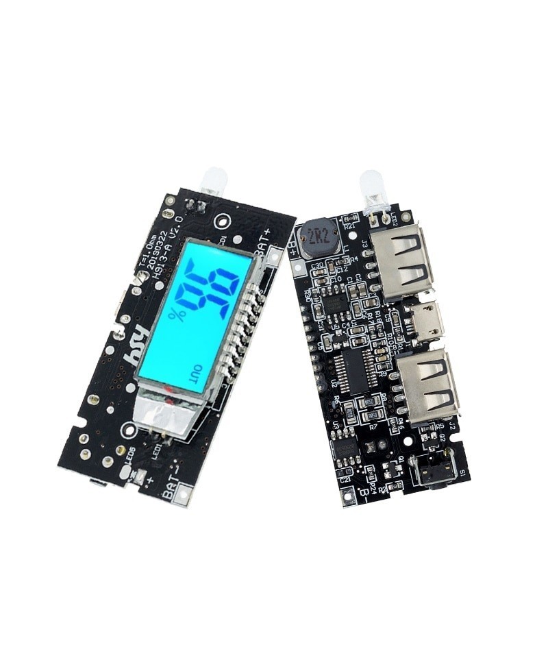 Modulo de Carga USB para Baterias 18650 con Pantalla BMS