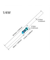 Resistencias de Filamento de Carbon 1/4W 1 Valor (10 Unidades)