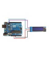 Pantalla Display OLED 0.91 Pulgadas I2C-SPI 128x32