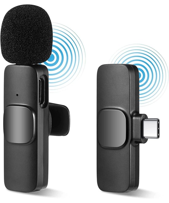 Microfono Lavalier Inalambrico para Celular Tipo USB-C / LIGHTNING