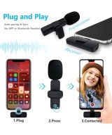 Microfono Lavalier Inalambrico para Celular Tipo USB-C / LIGHTNING