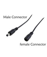 Conector Pigtail de conexion DC2.1 5.5x2.5mm Hembra / Macho