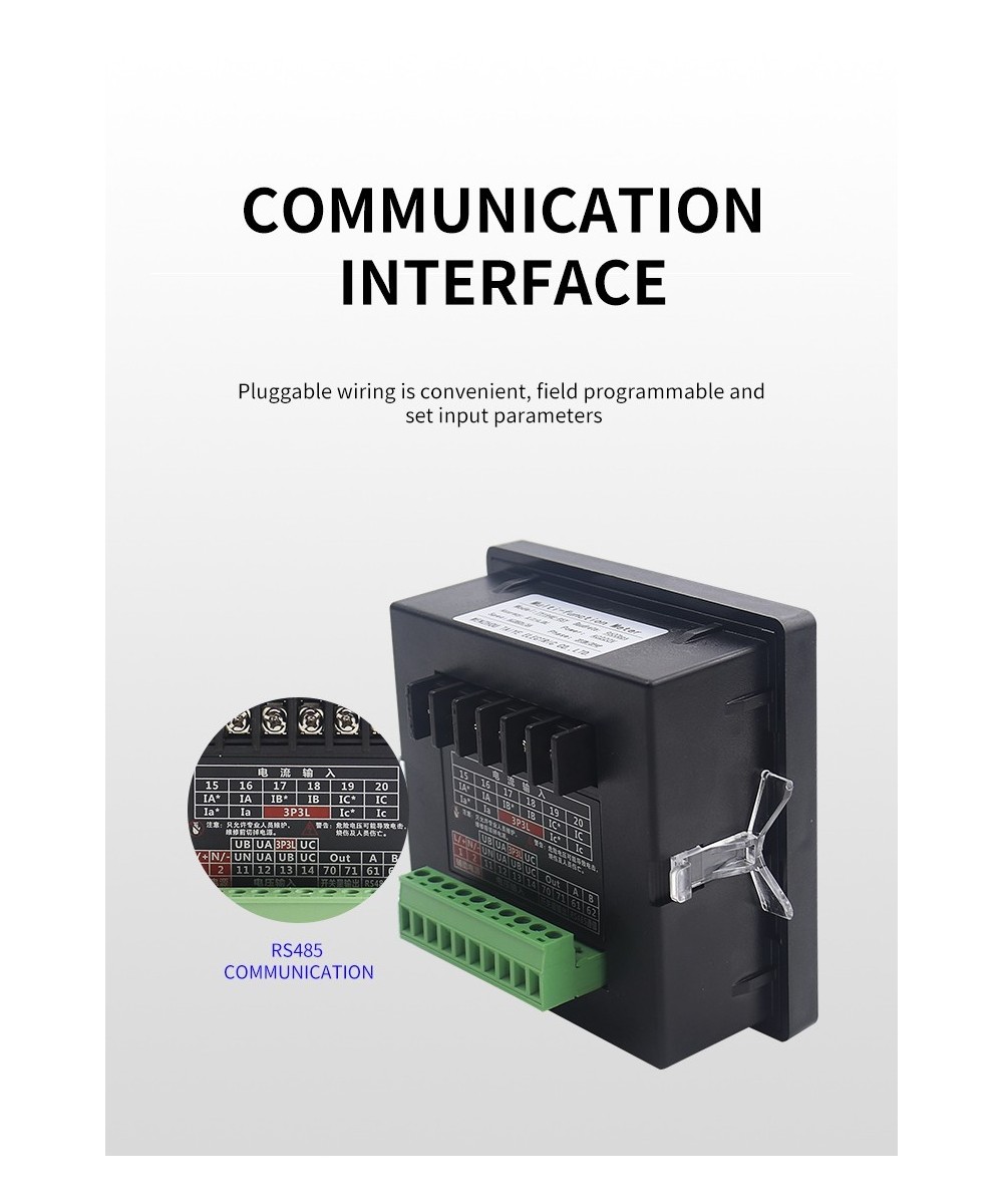 Monitor de Voltaje y Corriente Multifuncion DB194E-9S4 Trifasico