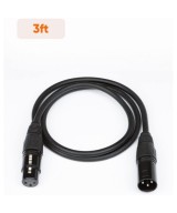 Cable XLR Hembra-Macho 3FT / 1M