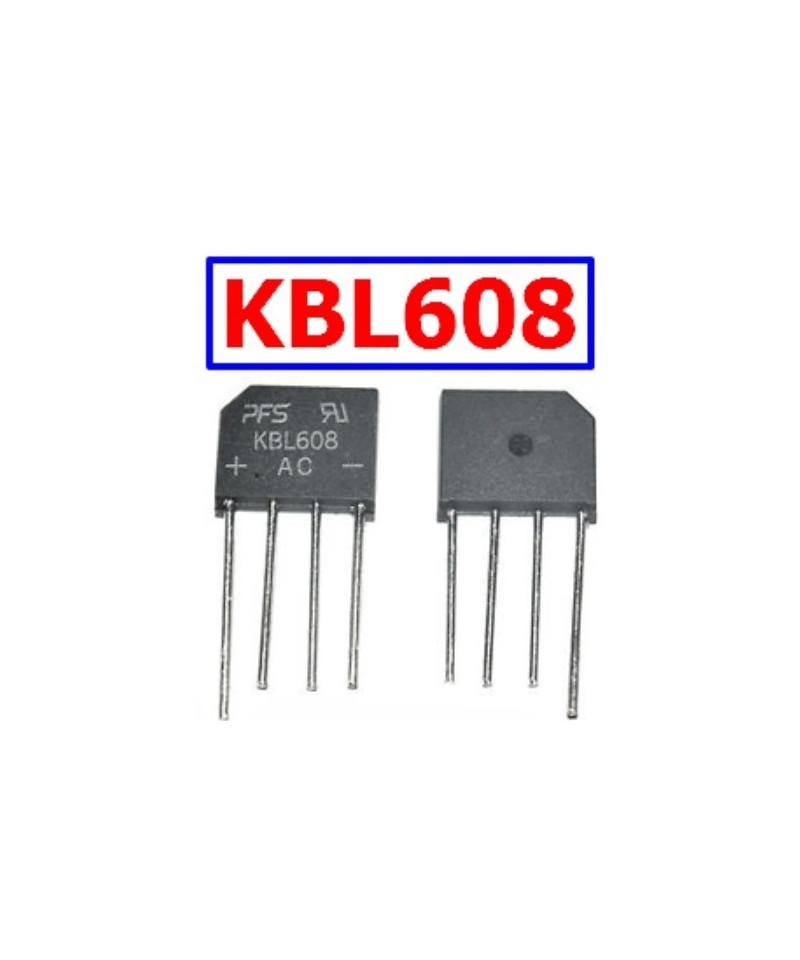 Puente Rectificador 6A 800V KBL608 (2 Unidades)