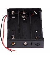 Contenedor de baterías 18650 3 espacios con cable