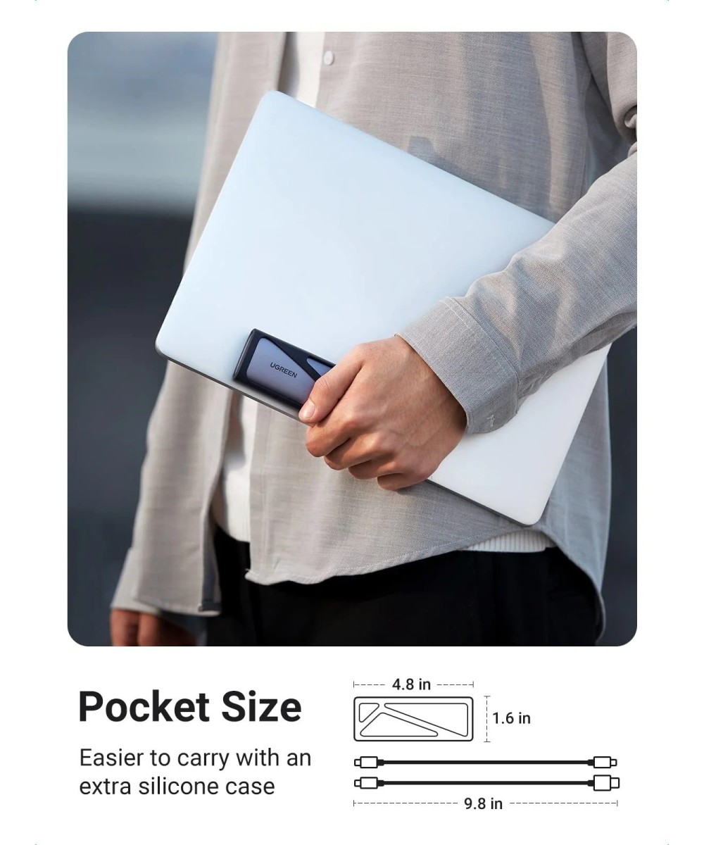 Lector de Disco Duro SSD M2 NVMe a USB-C UGREEN