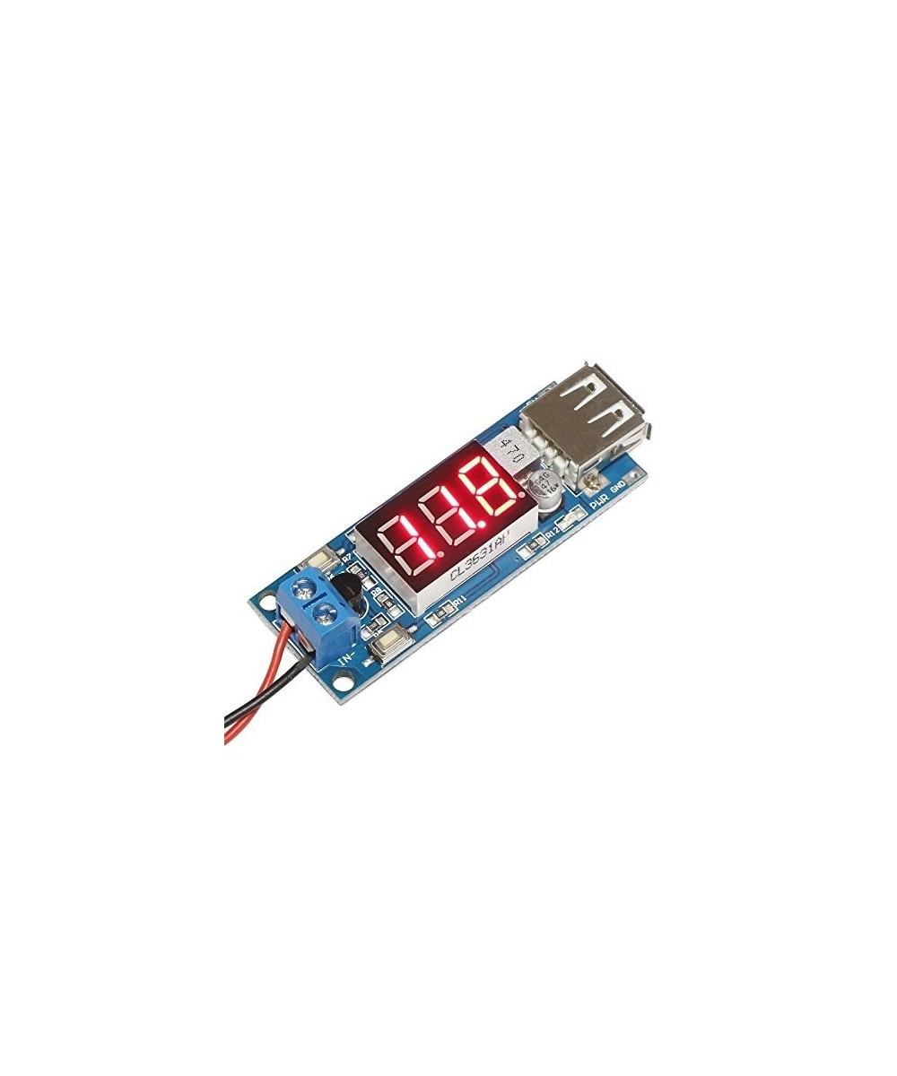 Regulador de voltaje descendente USB DC-DC 5V 2A HW-318 con pantalla