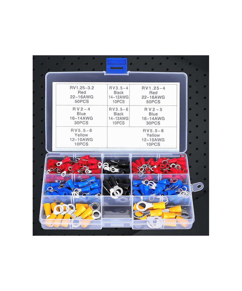 Crimpadora con Terminal para empalme para cable de energia redondos 200 unidades con estuche