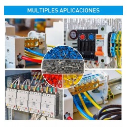 Crimpadora con Terminales de Empalme Rapido 8-20 AWG HSC8 6-4A 800 Piezas  Tipo Crimpadora con Terminales de Empalme Rápido - 800 Piezas