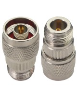 Adaptador RF de coaxial tipo N hembra a macho, con rosca giratoria