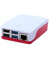 Contenedor para Raspberry pi 4 blanco y rojo