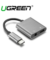 convertidor de USBC a USBC y 3.5mm UGREEN chip DAC