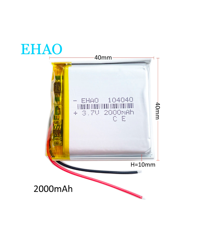 Batería tipo Lipo recargable 3.7V 2000mAh