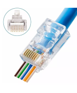 Conector RJ45 CAT6E pasante (10U)
