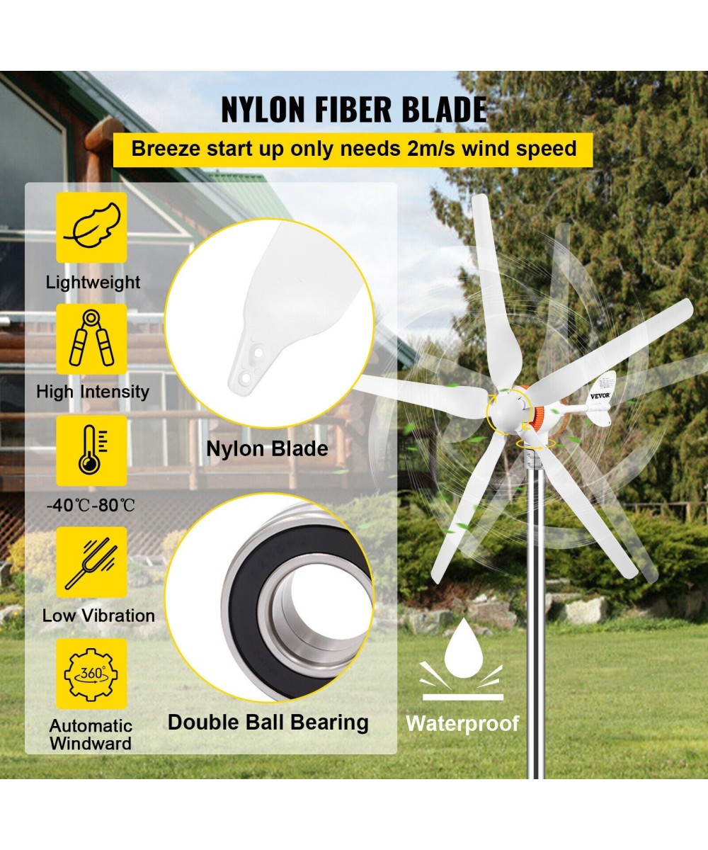 Generador de viento 500W 12V  Aerogenerador VEVOR