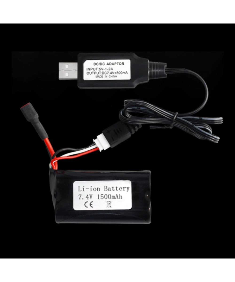 Cargador usb para bateria de litio 3 pines 7.4V