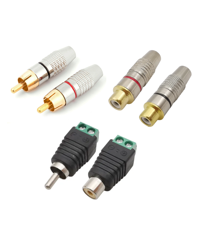 Conector de audio RCA Macho y Hembra