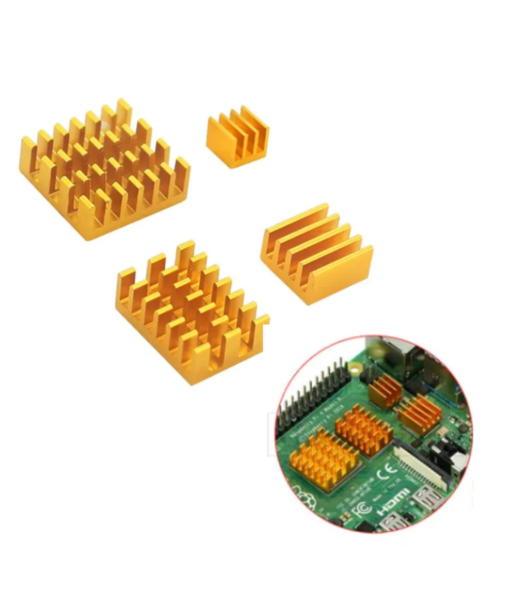 Disipadores de Calor para Raspberry Pi 4 (4 Unidades)