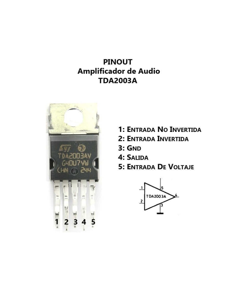 Amplificador de audio TDA2003A