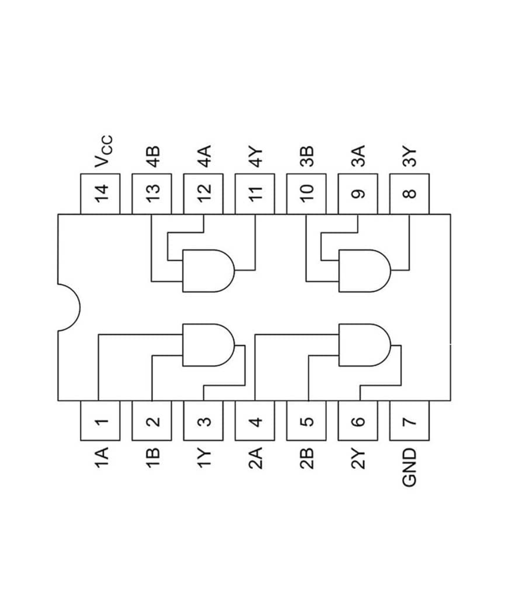 Compuerta logica AND SN74LS08N