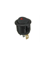 Interruptor redondo de 3 pines con luz roja y verde/Protector impermeable 20mm ON/OFF