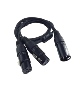 Separador XLR hembra a dos machos - macho a dos hembras