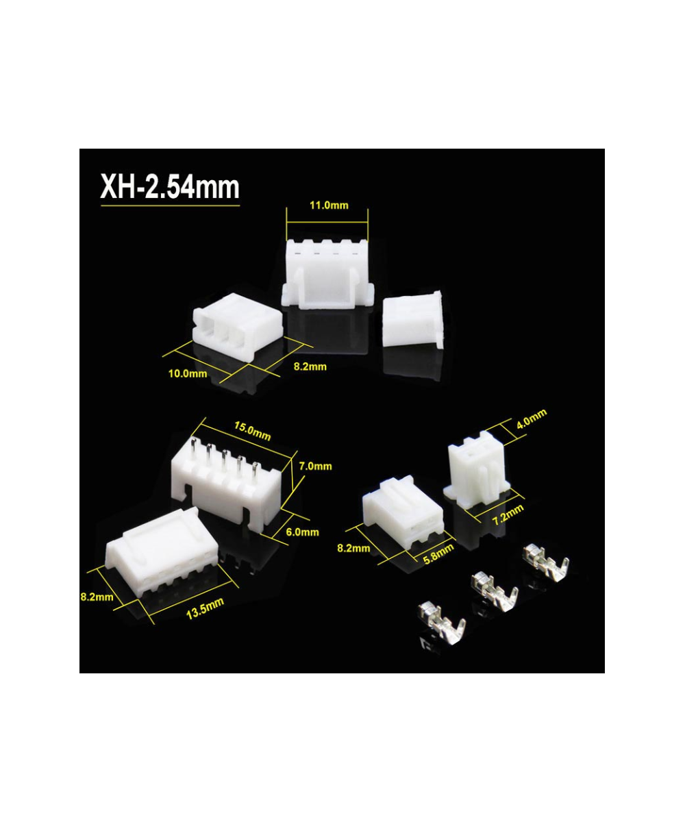 Kit de Terminales de conexión XH2.54mm 230pcs 2/3/4/5 pines