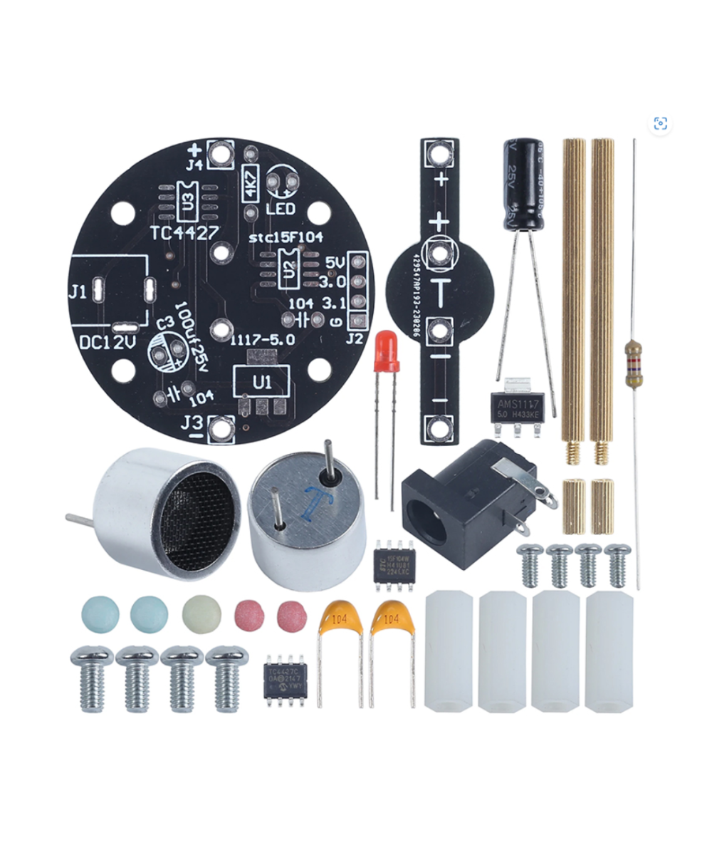 Experimento de electricidad de levitacion ultrasonico DIY 12V DC 40KHz