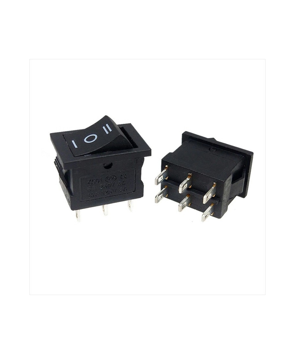 Interruptor KCD1 On/Off 250VAC 6A 6 pines 21X15X13.2mm