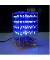Experimento de electronica cubo OLED DIY 4x4x4