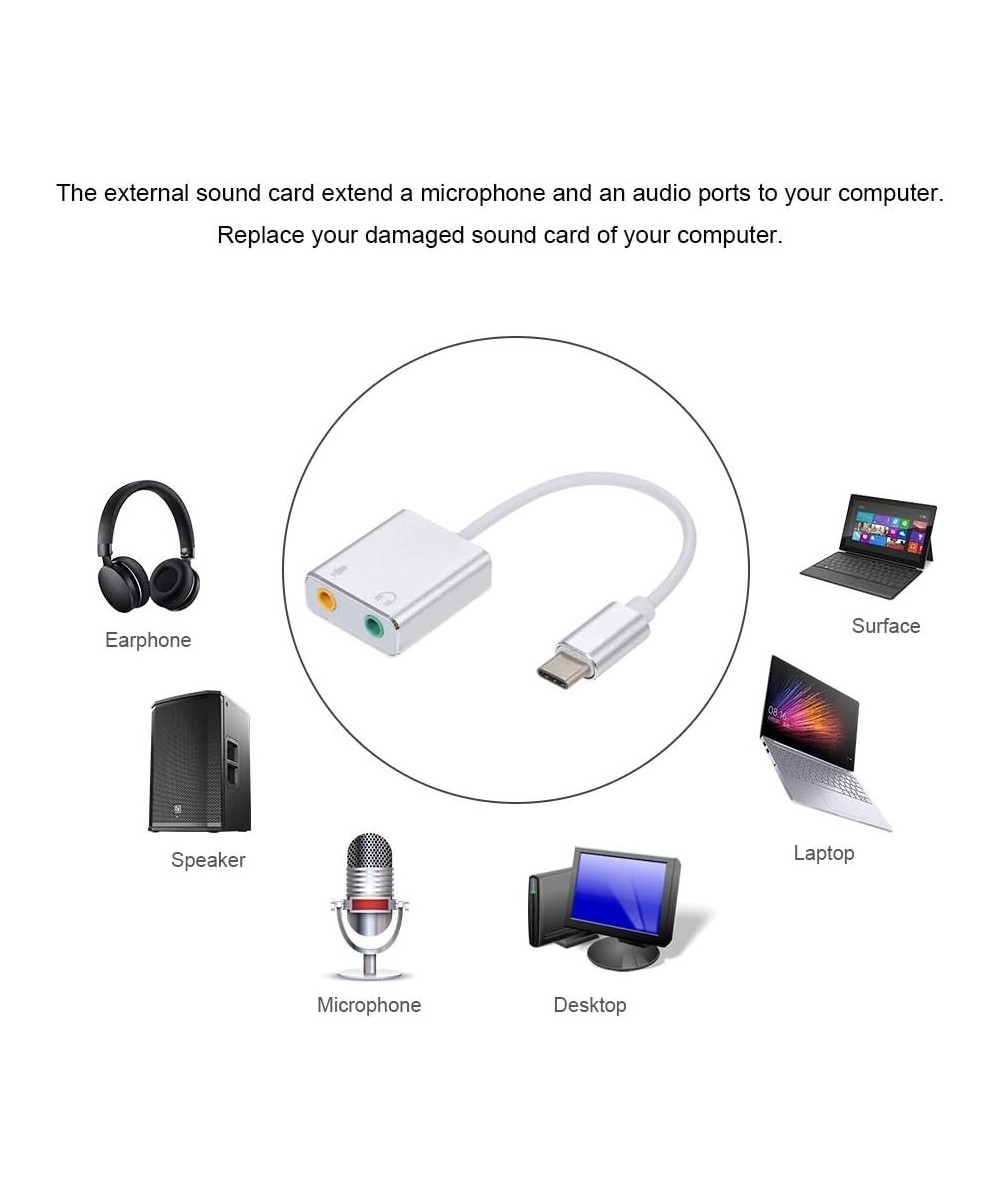 Adaptador USB-C a 3.5mm microfono y audifono