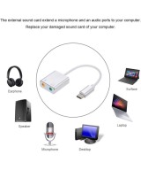 Adaptador USB-C a 3.5mm microfono y audifono
