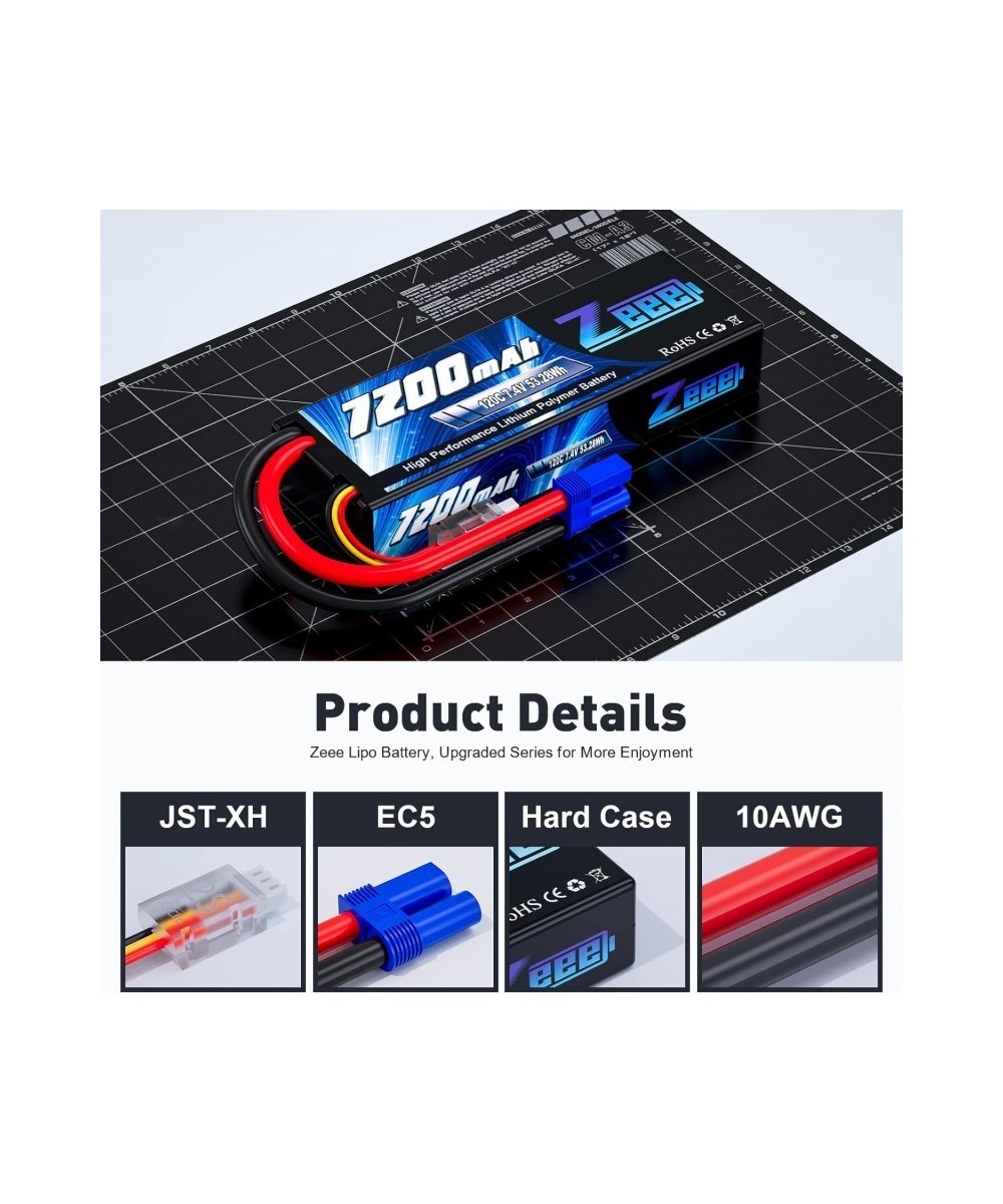 Bateria Tipo Lipo recargable Zeee 7.4V 2S 7200MAH 120C 53.28Wh
