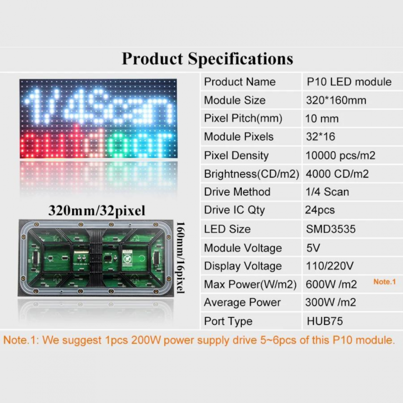 Panel Led P Rgb Smd X Con Controlador Hd Wf Wifi Tipo Panel