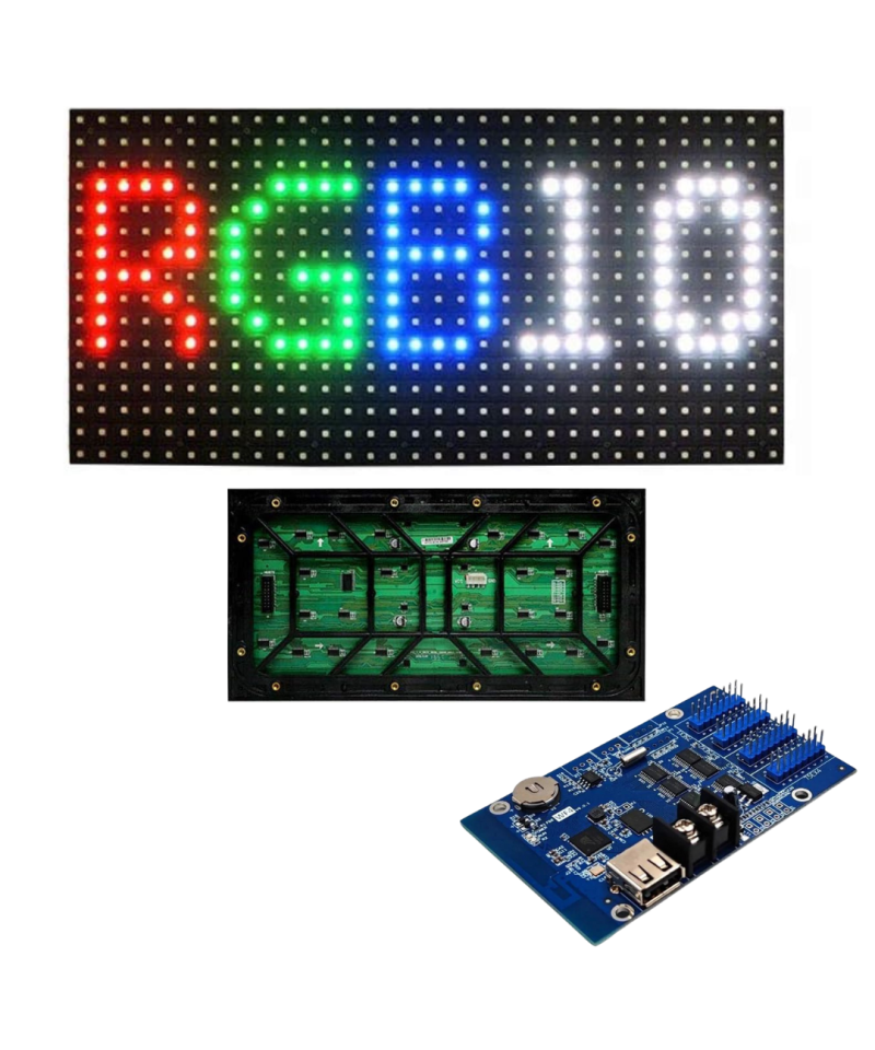 Panel LED P10 RGB SMD3535 16x32 Con Controlador HD-WF4 Wifi