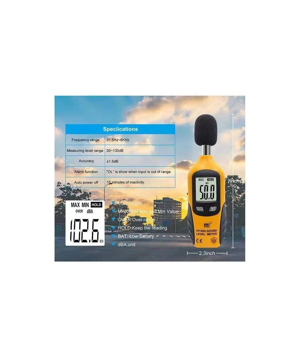 Medidor de intensidad del sonido SONOMETRO HTI HT-80A