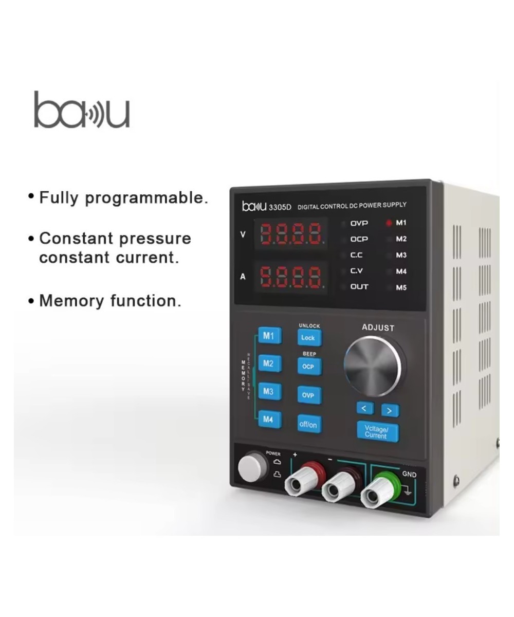Fuente de alimentación variable 30V 5A BAKU BK-3305D